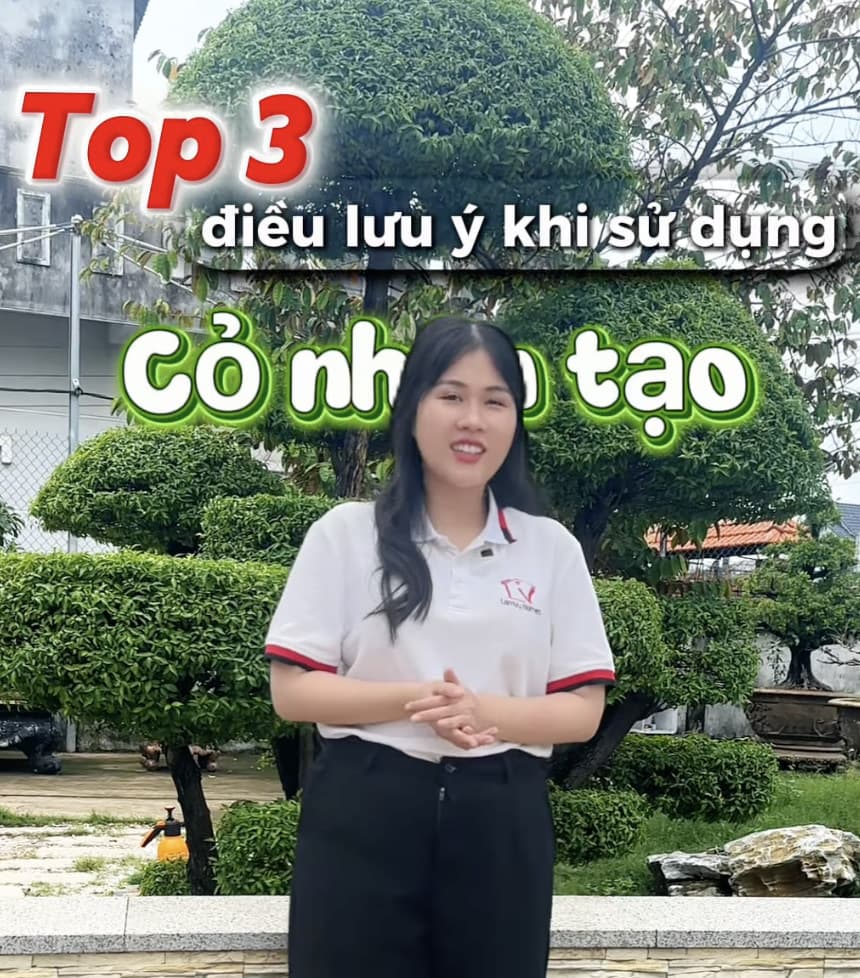 Anh chị nhớ lưu ý khi sử dụng cỏ nhân tạo nhé